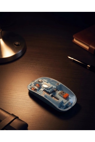 800 1600 Dpı Ayarlanabilir Mavi Kablosuz Mouse Pilli -