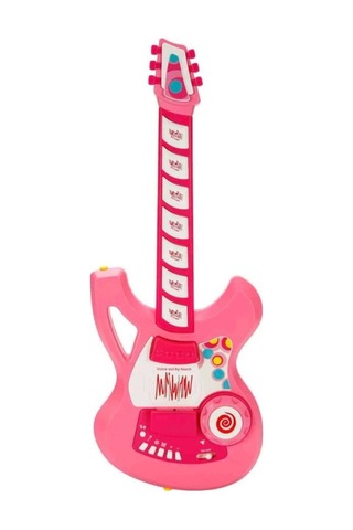 4933 Gitar Fonk Tuşlu Askılı Pembe Sesli