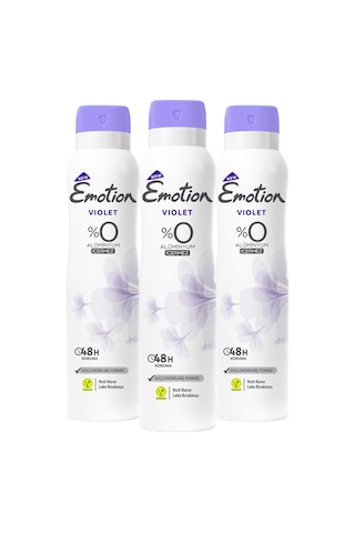 Emotion Violet Kadın Sprey Deodorant 3 x 150 ML