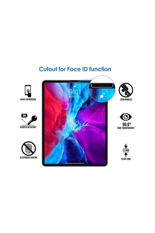 Apple Uyumlu iPad Pro 12.9 İnç 4.nesil 2020 Ekran Koruyucu Flexible Nano