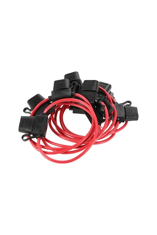 Gajeena 10 Adet 40a Akü Sigorta Tutucusu, Dc 12v, Araba/motosiklet İçin, Siyah-kırmızı, 26cm Kablolu Sigorta Bağlantı Cihazı 40