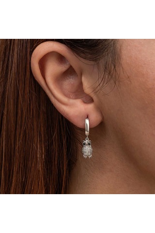 Artsmagazinmücevher Gümüş Sallantılı Baykuş Kadın Küpe