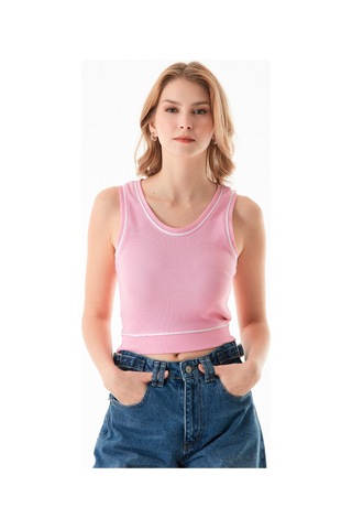Fullamoda Fitilli U Yaka Body 25ygb7220128345-pembe Pembe