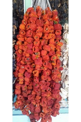 Dolmalık Yeni Mahsülden Kurutulmuş Kurutmalık Kırmızı Kuru Tatlı Biber 1 Dizi 25 Adet