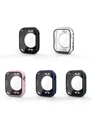 Watch 7 45mm 360 Derece Korumalı Kasa Ve Ekran Koruyucu Nrtk Watch Gard 12 - Renksiz