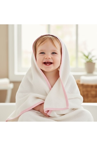 Unisex Yenidoğan Ahtapot Nakışlı Kapüşonlu Havlu Standart