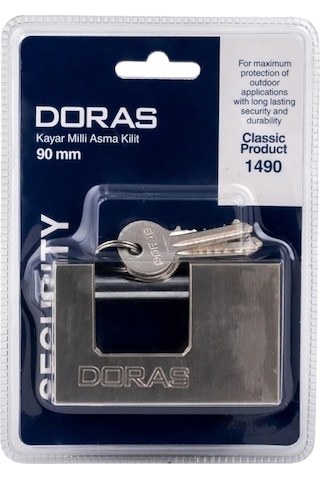 Doras Kayar Milli Asma Kilit 90 Mm 1490