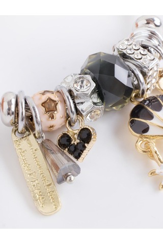 Jimmy Key Jimmy Key Gümüş Rengi Çok Figürlü Çelik Charm Bileklik 6sw348049161