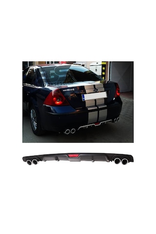 Ford Mondeo Mk3 Difüzör Arka Tampon Eki 4 Egzoz Çıkışlı Siyah