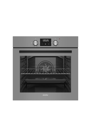 Simfer 8243 0+3 Fonksiyon Dijital Gri Powerturbo 3'lü Ankastre Fırın