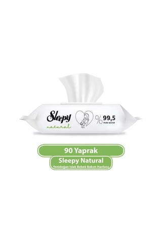 Sleepy Natural Yenidoğan Islak Bebek Bakım Havlusu 90 Adet