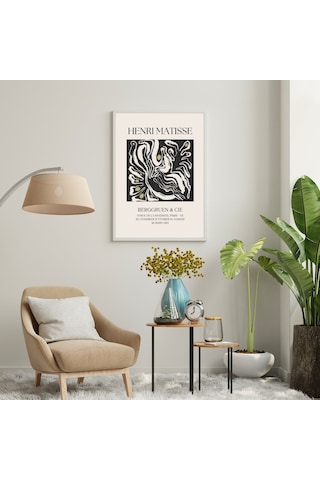 Henri Matisse Duvar Tablosu Çerçeveli 2'lü Set Beyaz Renk 30 X 42 Boyut/ebat