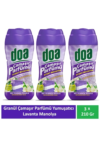 Doa Granül Çamaşır Parfümü & Çamaşır Yumuşatıcı Lavanta Ve Manolya 3 X 210 Gr 3'lü Set