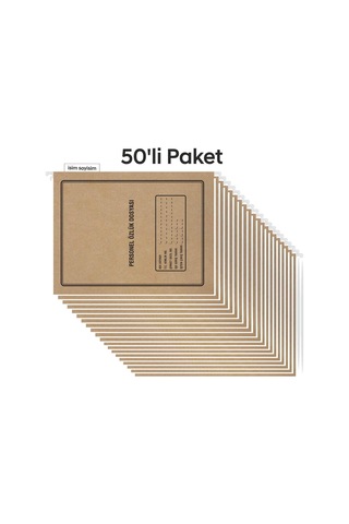 Metal Askılı Personel Özlük Dosyası 4 Yapraklı 50 Li Paket