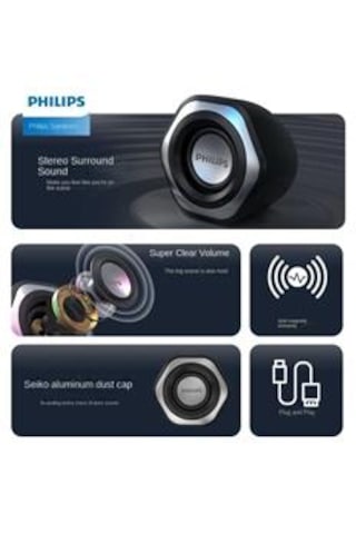 Philips Spa2209 2.0 Usb/ 3.5mm Jack Hoparlör Ses Kontrol Tuşu