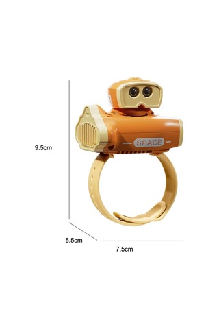 Cbtx Çocuk Uzay Gemisi Karikatürlü Fan Projeksiyon Bladeless Bilek Fanı Turuncu