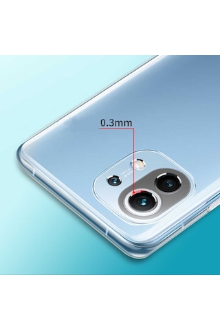 Rba Aksesuar Mi 11 Lite Kılıf Rba Kamera Korumalı Süper Silikon Kapak - Renksiz Çok Renkli