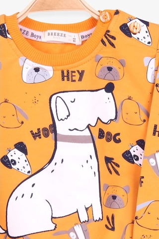 Breeze Erkek Bebek Eşofman Takım Baskı Desenli Hardal Sarı (1.5 Yaş)
