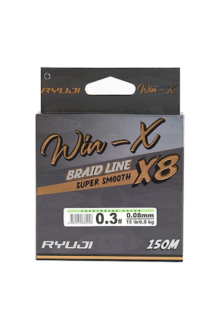 Ryujı Wınx X8 150m Chartreuse İp Misina 0,10mm