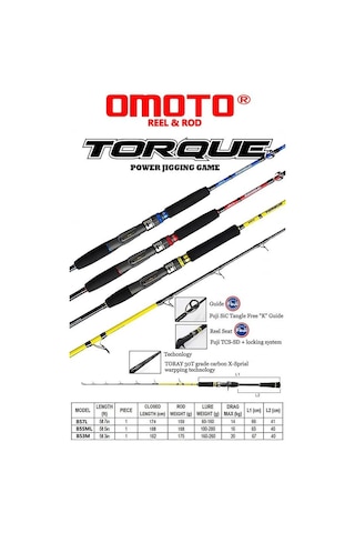 Omoto Torque Tetikli Jigging Kamış B55ML 100-200gr.