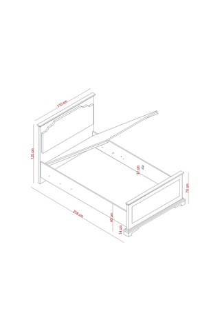 Meltem Kids Valentine Genç Odası Tek Kişilik Amortisörlü Karyola 100x200 Cm