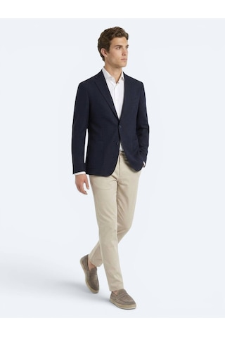 Kip Lacivert Mikro Regular Fit %100 Yün Ceket