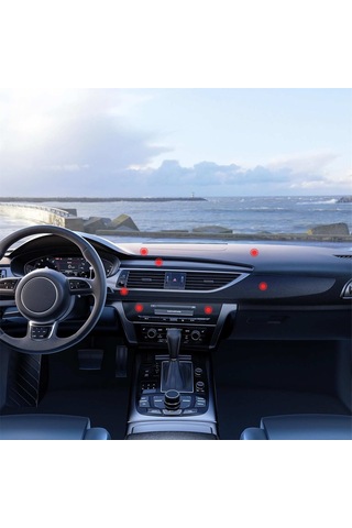 Mufunye Siyah Manyetik Araç Telefon Tutucu - 360 Dönebilen Evrensel Dashbord/ofis Uyumlu, Güçlü Tutucu İle Sağlıklı Sürücü Kolu 1 Adet