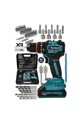 Assur ASR131 21V Darbeli Şarjlı Matkap Vidalama Mavi