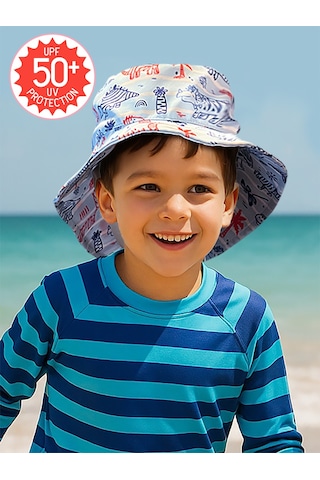Denokids Uv Korumalı Erkek Çocuk Şapka Renkli