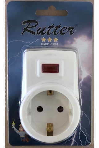 Rutter RMDI-01/01 Tekli Akım Korumalı Priz Beyaz