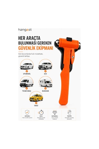 Araç İmdat Çekici Acil Durum Cam Kırma Ve Emniyet Kemeri Kesme İmdat Çekici
