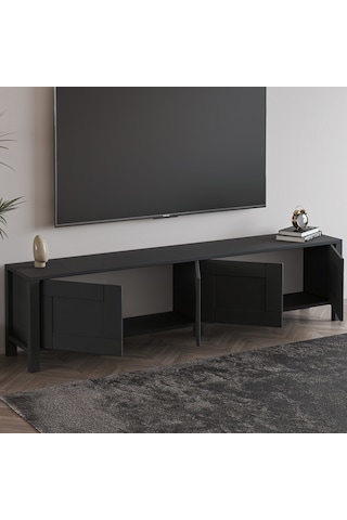 Vachel 4 Kapaklı Modern Tv Sehpası Antrasit