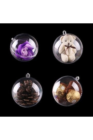 Şeffaf Mika Küre Top 8 Cm 20 Adet