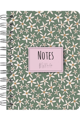 Starflower Tulip Mini Sert Kapaklı Spiralli Defter Set Çok Renkli