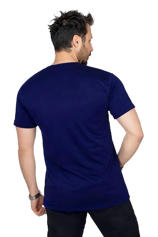 Maxi-dry Aşırı Terleme Önleyici Bisiklet Yaka Erkek Tişört, Çift Katmanlı, Islaklık Sızdırmaz, Nefes Alabilen Kumaş Koyu Lacivert