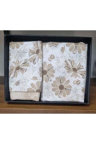 Livoras Home Tek Kişilik Nevresim Takımı Nevresim 160 X 220 Çarşaf 160 X 240 Yastık Kılıfı 50 X 70cm Kahve