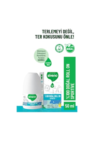 Siveno Sportif Vegan Unisex Roll-On Deodorant 50 ML