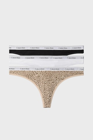Calvin Klein Pamuklu Logolu 3 Pack Külot Lv00qd52093rn Bayan Külot Lv00qd5209 3rn Siyah-beyaz-leopar