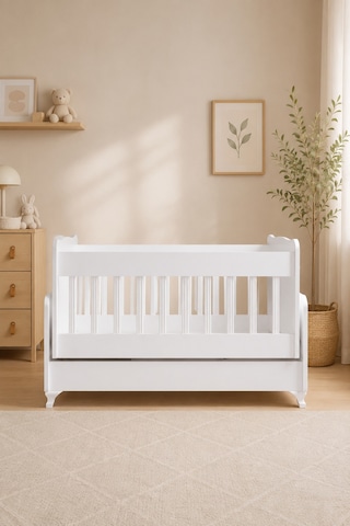 Beşik, Elegant Sallanan Beşik 60x120 - Beyaz Diğer