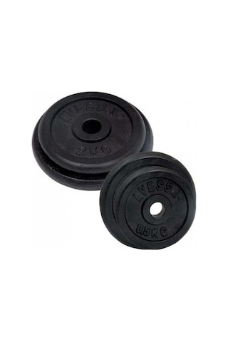 Avessa 7.5 Kg Siyah Plaka Ağırlık Bar Plakası