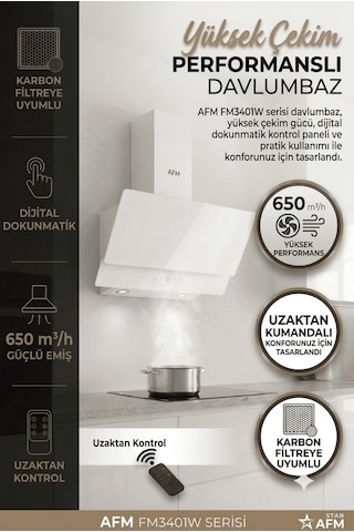 Alveus Afm Serisi FM7701 + FM2201 + FM3401W Stella Turbolu Cam Dijital Beyaz 3'lü Ankastre Set