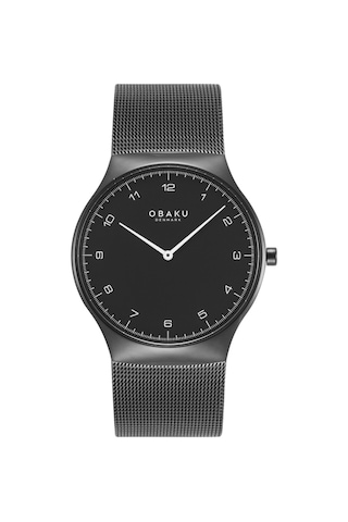 Obaku Denmark V306gxbbmb Quartz Hasır Siyah Safir Cam 40 Mm Erkek Kol Saati Siyah