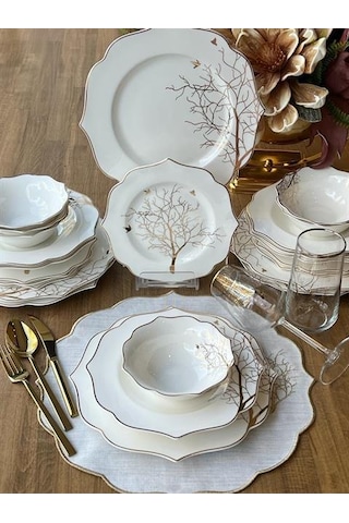 Yemek Takımı Arbol Bird 24 Parça 6 Kişilik Renkli