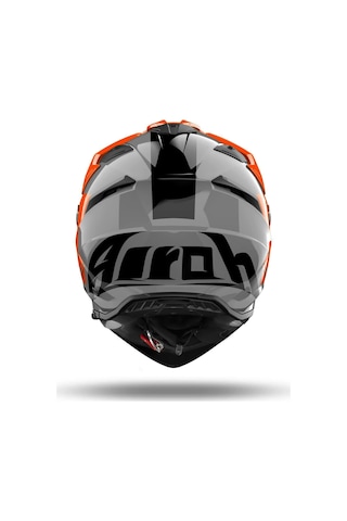Airoh Bandit Tune Orange Gloss Kask Gri - Turuncu