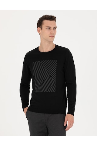 Pierre Cardin Erkek Siyah Triko Kazak 50278080-vr046 Siyah