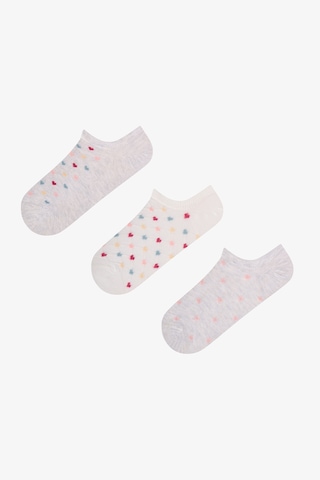 Penti Cross Heart 3lü Sneaker Çorabı Marşmelov