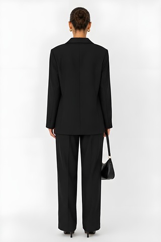 Lili Woman Kadın Siyah Oversize Blazer Ceket 9281