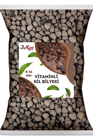 Bykurt 8-16mm Vitaminli Kil Bilyesi 1l Yüksek Su Tutma Drenaj Ve Köklendirme İçin İdeal 1 Litre