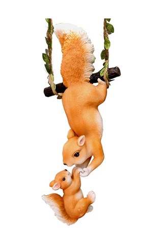 Yaratıcı Reçine Sincap Bahçe Dekorasyonu Ev Dış Mekan Aksesuarları Simüle Hayvan Süsleri Kolye Bahçe Minyatürlerianne Ve Çocuk Kare