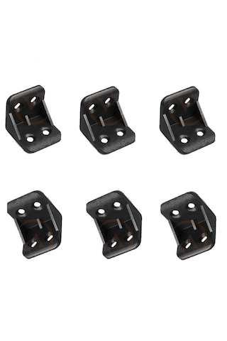 Mobilya Rafı Plastik L Köşe Bağlantı Siyah 100 Adet